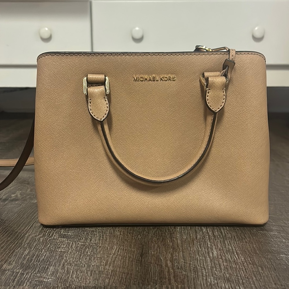 Michael Kors kellen satchel tan leather